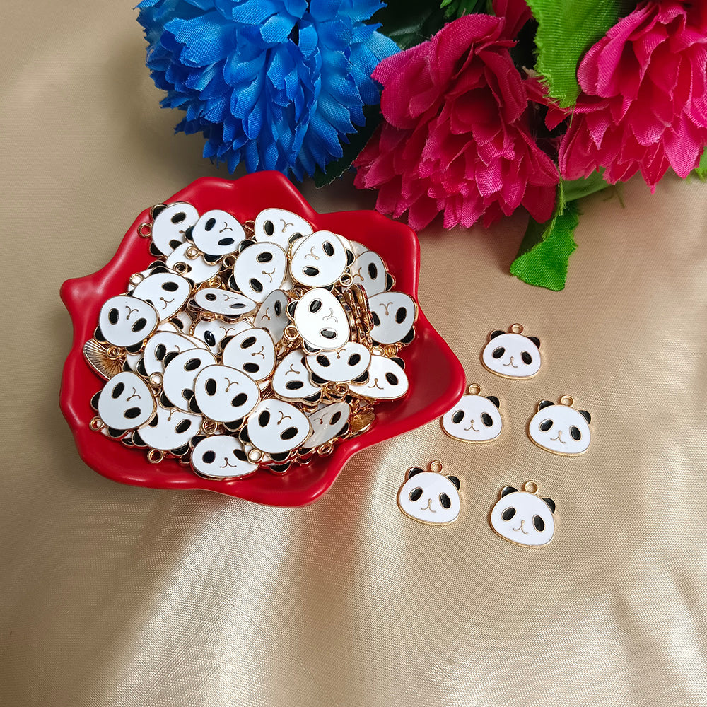 Kriaa Beads Cute Panda Pendant For Pendant, Earrings, Bracelets Making