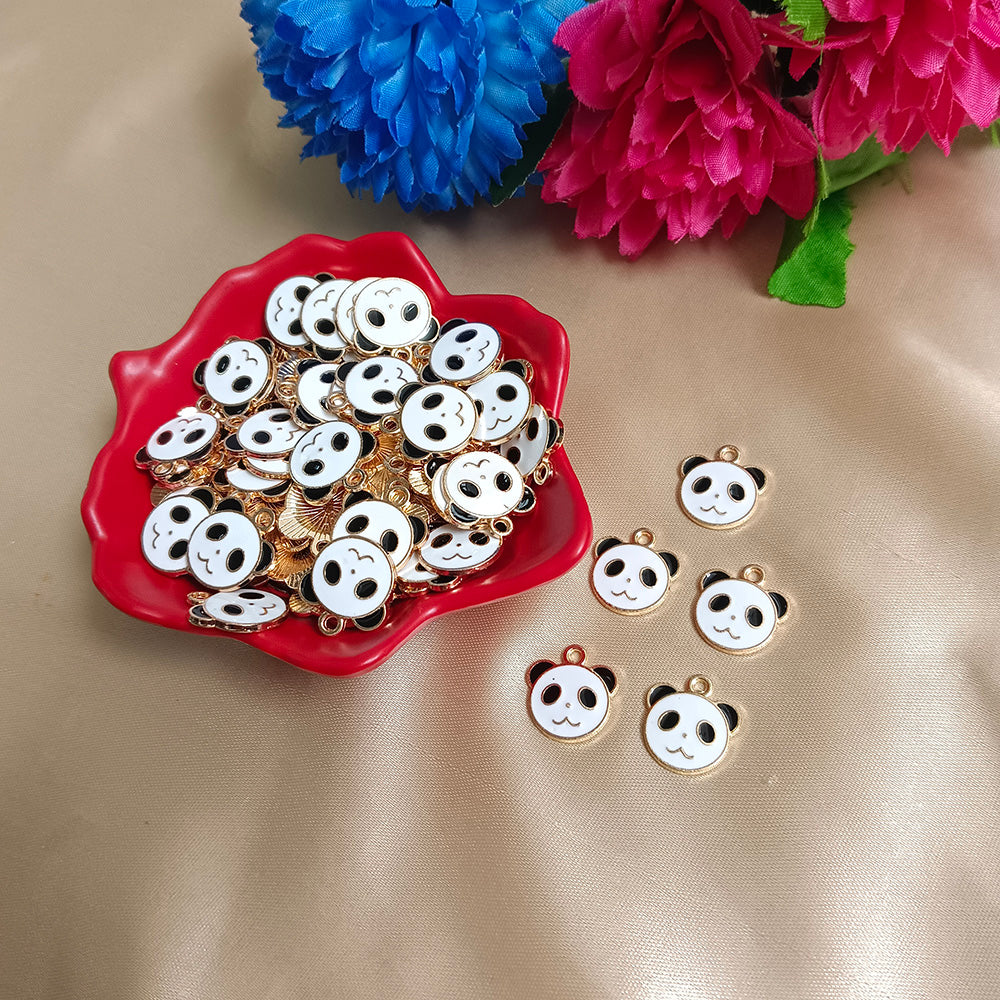 Kriaa Beads Cute Panda Pendant For Pendant, Earrings, Bracelets Making