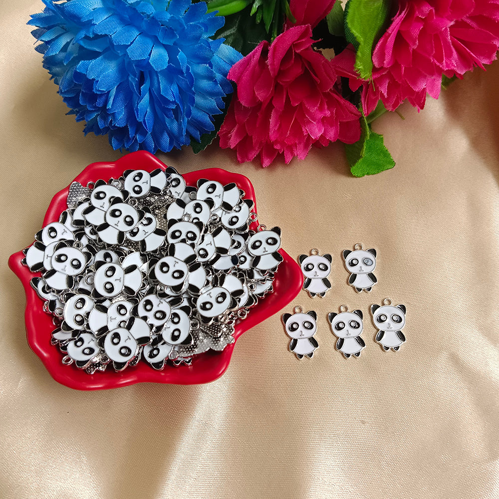 Kriaa Beads Cute Panda Pendant For Pendant, Earrings, Bracelets Making