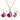 Mahi Shining Angel Wings Shaped Pink and White Crystal Pendant Necklace Set