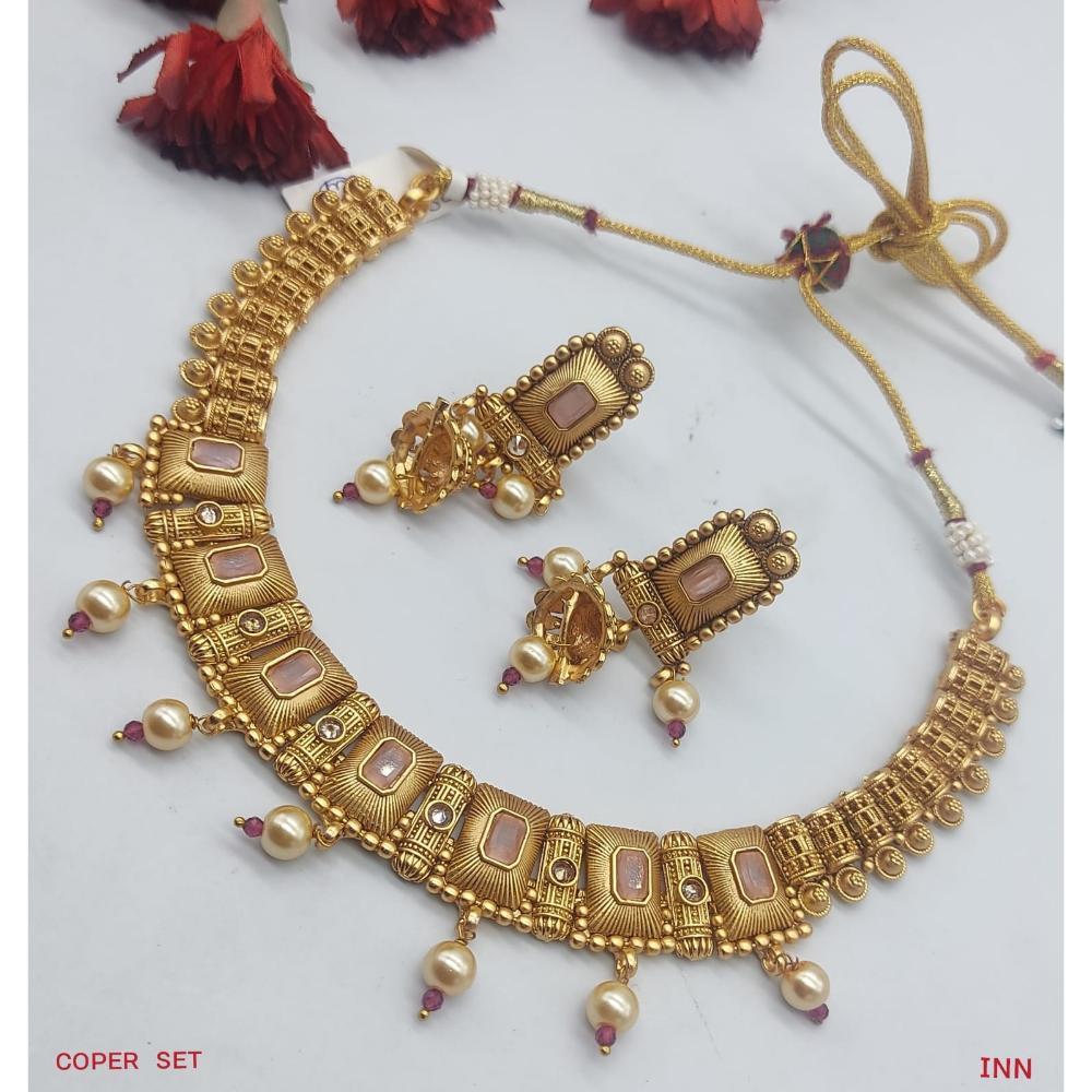 Lucentarts Jewellery Kundan Stone Choker Necklace Set