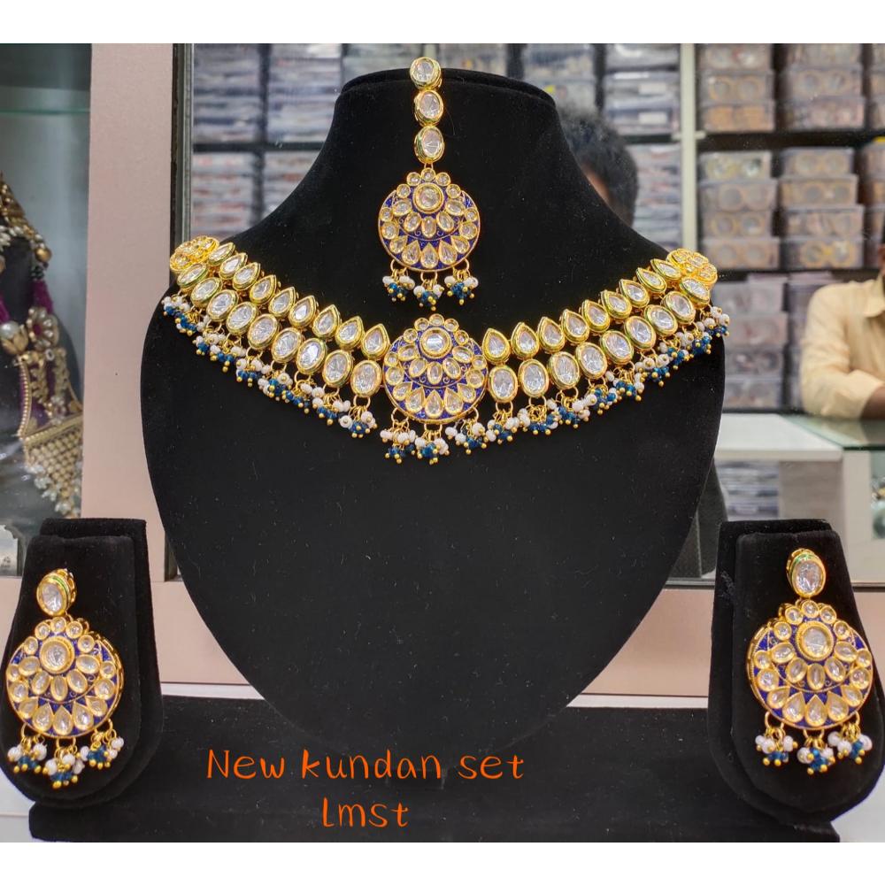 Lucentarts Jewellery Kundan Stone Choker Necklace Set