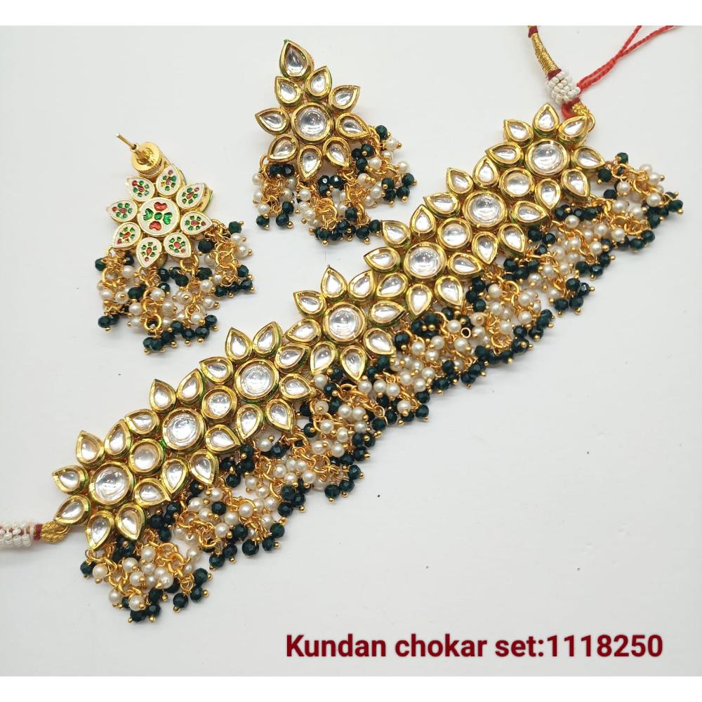 Lucentarts Jewellery Kundan Stone Choker Necklace Set