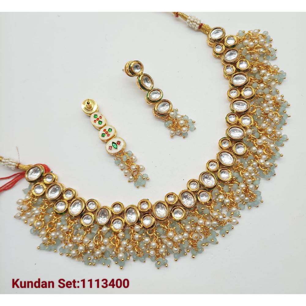 Lucentarts Jewellery Kundan Stone Choker Necklace Set