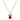 Mahi Red Meenakari Work and Crystals Cute Necklace Pendant