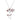 Mahi Red and White Crystals  Pendant Necklace witth Long Chain