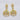 RaiyarajPack of 3 Gold Plated American Diamond Micro Plating Dangler Earrings
