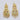 Raiyaraj Gold Plated American Diamond Micro Plating Pack of 3 Dangler Fancy Earrings