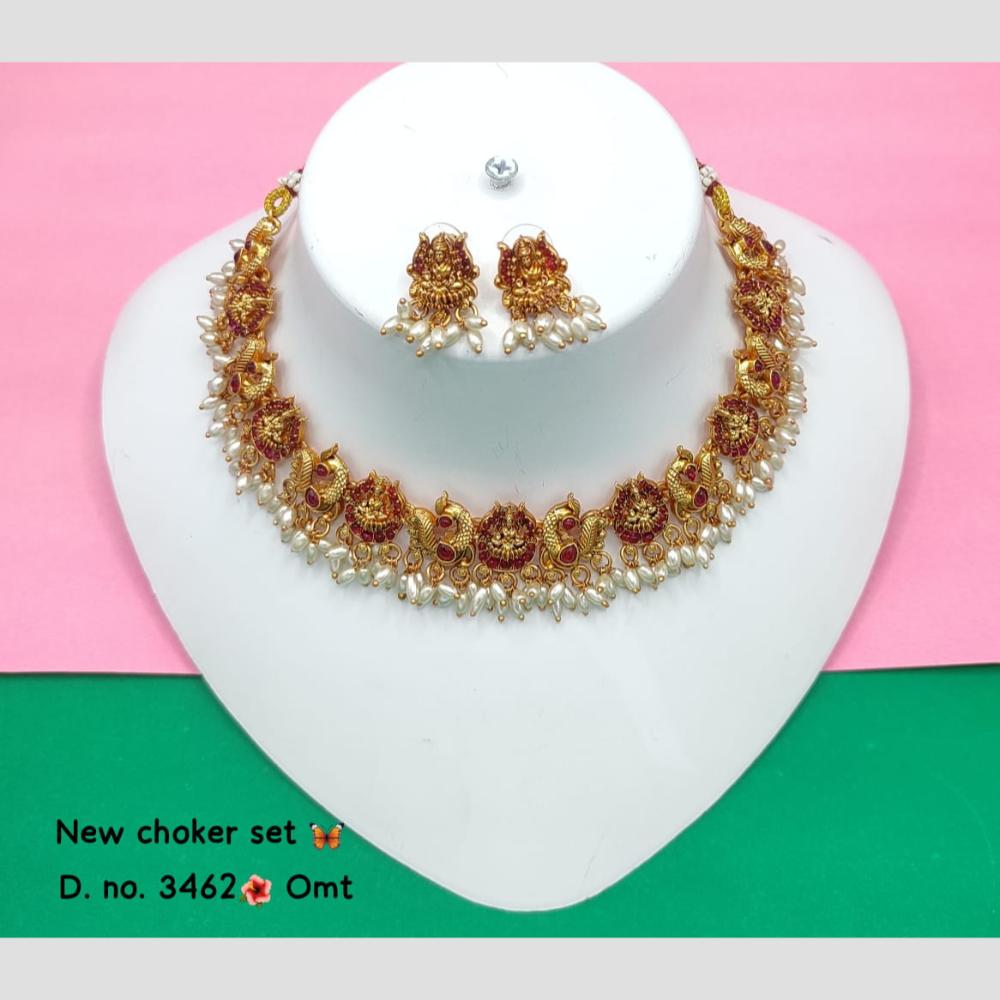 Lucentarts Jewellery kundan Stone Choker Necklace Set